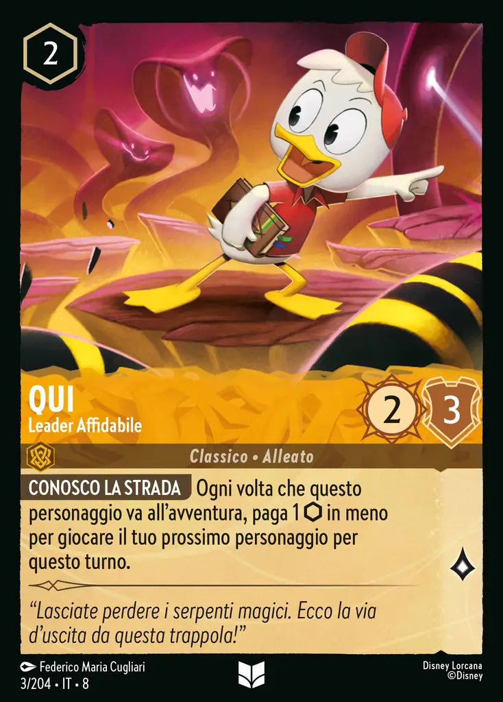 #3 #204 Qui - Leader Affidabile- ambra - non comune -foil