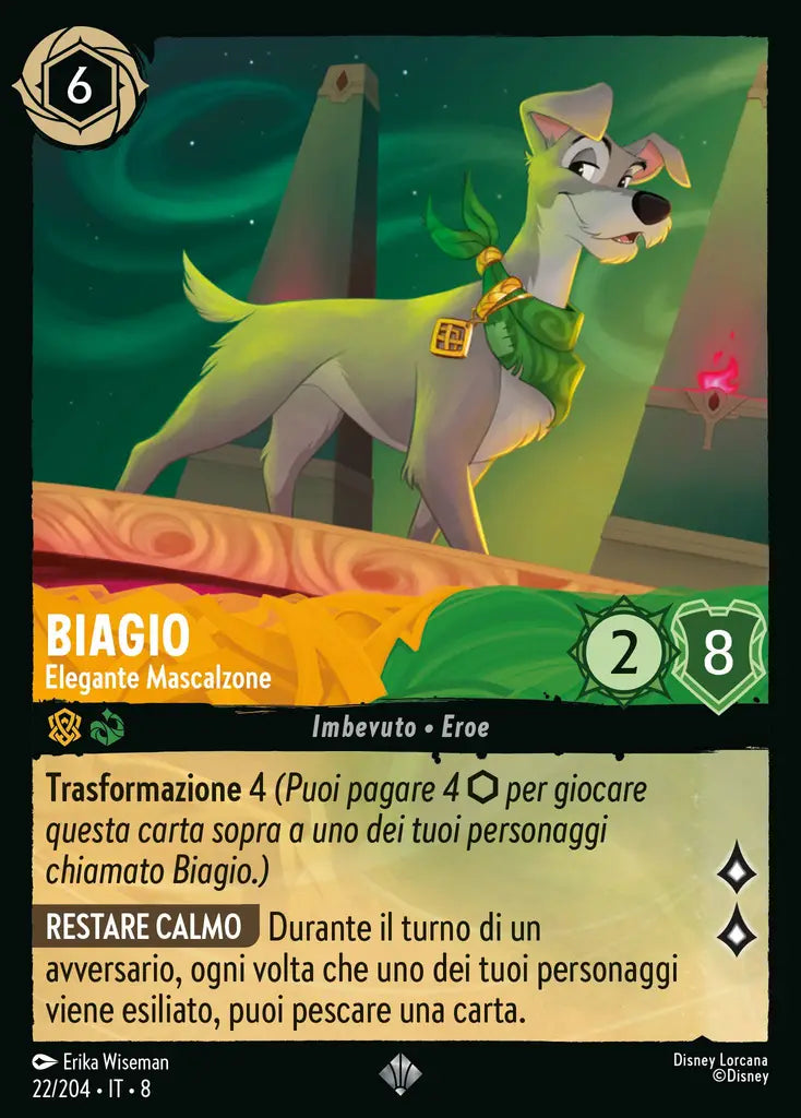 #22 #204 Biagio - Elegante Mascalzone Ambra-smeraldo - super rara -