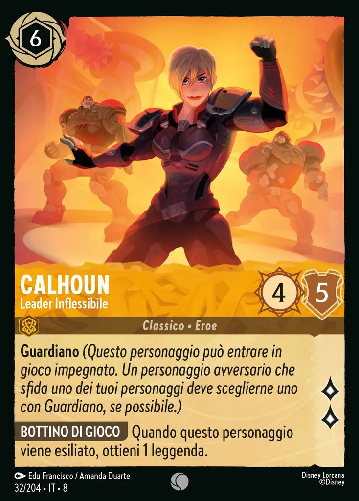 #32 #204 Calhoun - Leader Inflessibile ambra - comune - foil