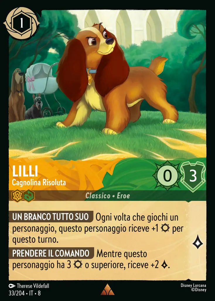 #33 #204 Lilli - Cagnolina Risoluta Ambra-smeraldo - rara -