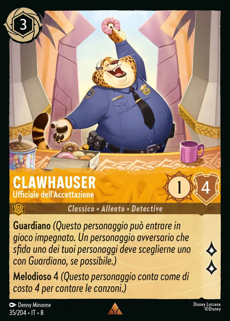 #35 #204 Clawhauser - Ufficiale dell'Accettazione ambra - rara -
