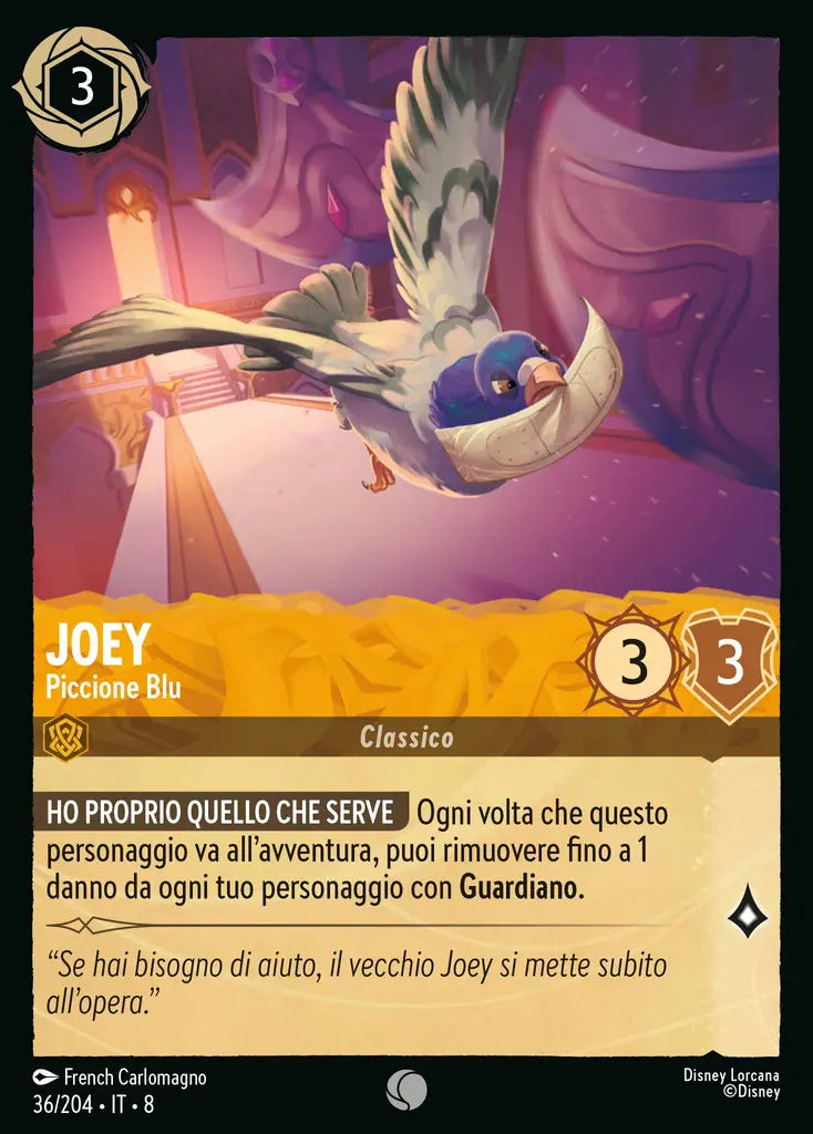 #36 #204 Joey - Piccione Blu ambra - comune - foil