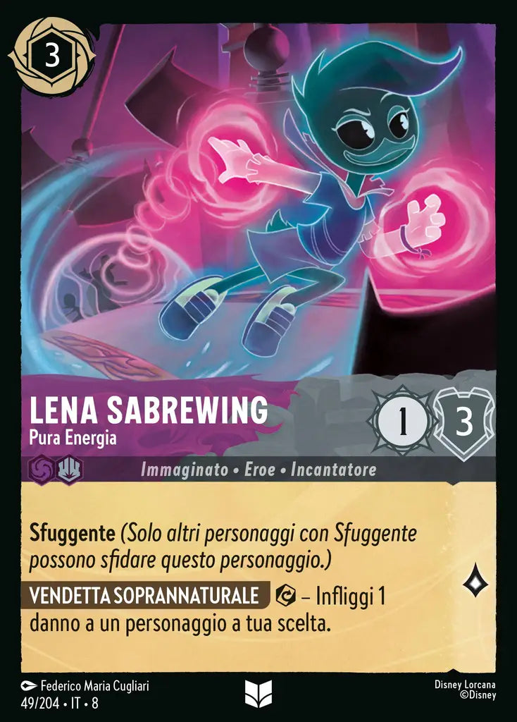 #49 #204 Lena Sabrewing - Pura Energia Ametista-acciaio - non comune - foil