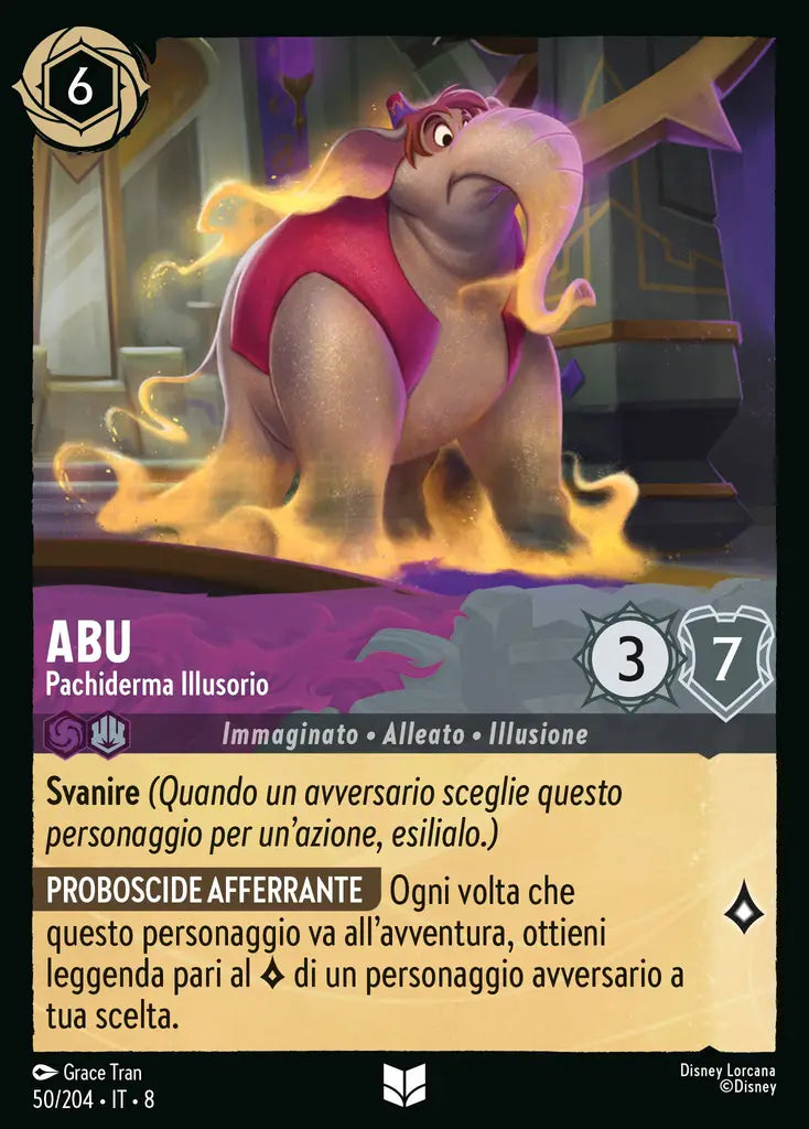 #50 #204 Abu - Pachiderma Illusorio Ametista-acciaio - non comune -