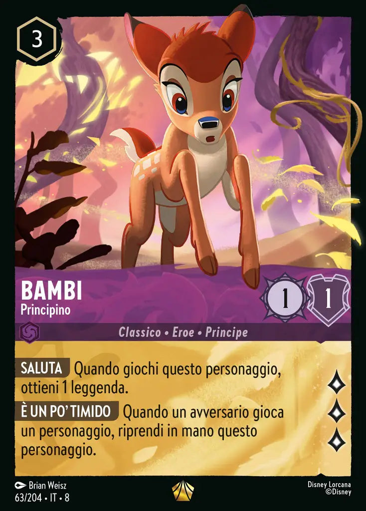 #63 #204 Bambi - Principino ametista - leggendario -