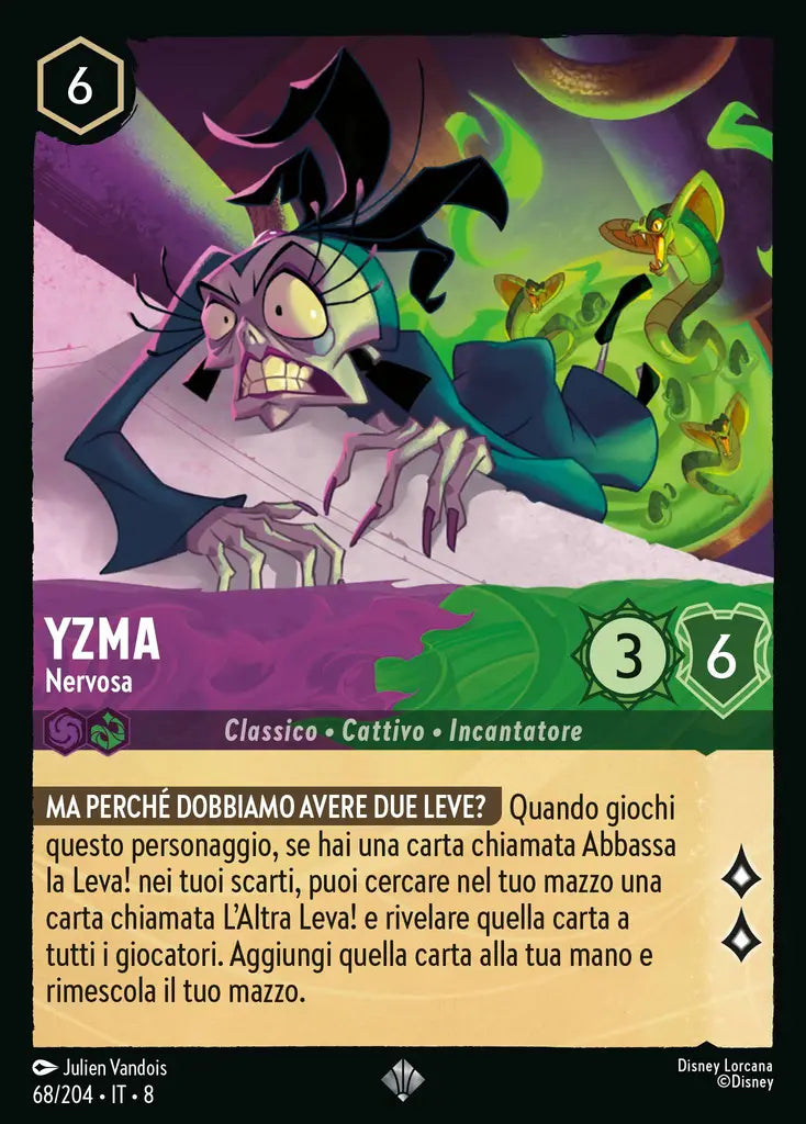 #68 #204 Yzma - Nervosa Ametista-smeraldo - super rara - foil