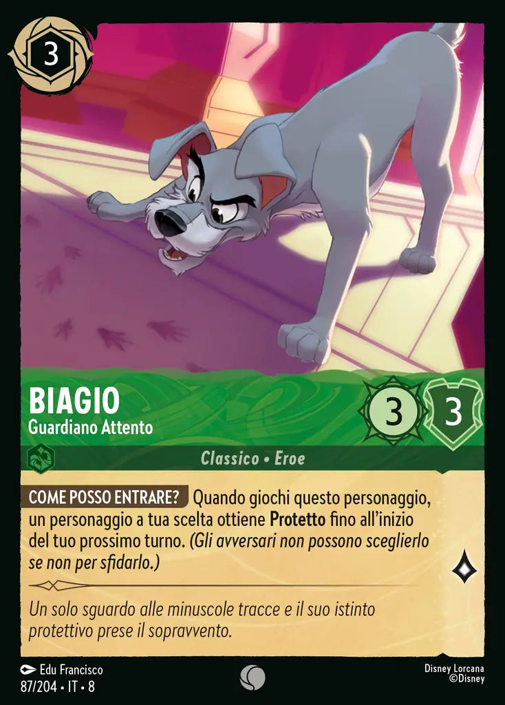 #87 #204 Biagio - Guardiano Attento smeraldo - comune - foil