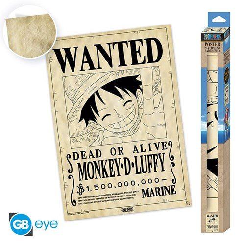 ABYSTYLE ONE PIECE - Poster pergamena (66x46): "Wanted Luffy"