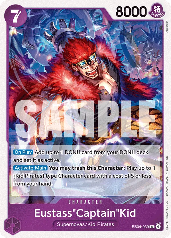 EB04-039 - OP14 - Eustass "Captain" Kid - Near Mint - OP14 - ENG - rara - Standard Foil