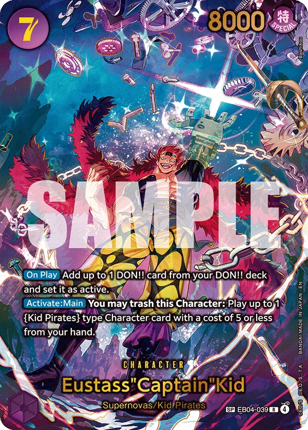 EB04-039 - OP14 - Eustass "Captain" Kid - Near Mint - OP14 - ENG - special card - Texture Foil SP