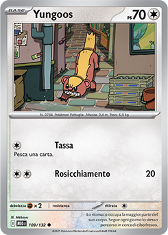 Yungoos - comune - Near-mint - megaevoluzione - ita - reverse 109 -132