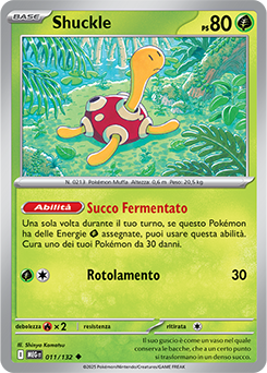 Shuckle - non comune - Near-mint - megaevoluzione - ita -