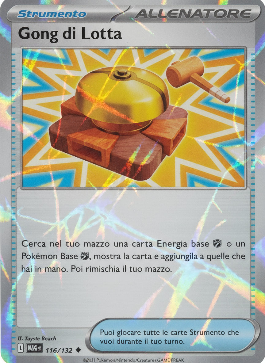 Gong di Lotta - non comune - Near-mint - megaevoluzione - ita - reverse 116 -132