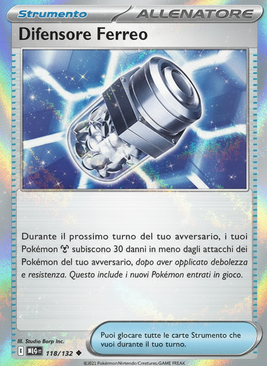 Difensore Ferreo - non comune - Near-mint - megaevoluzione - ita - reverse 118 -132