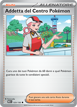 Addetta del Centro Pokémon - comune - Near-mint - megaevoluzione - ita - reverse 123 -132