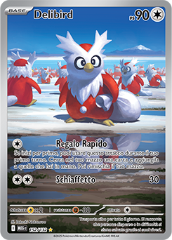 Delibird - rara illustrazione - Near-mint - megaevoluzione - ita - special 152 -132