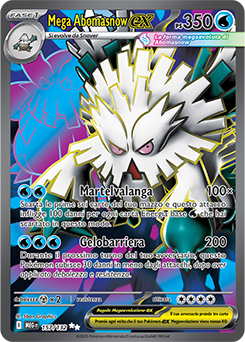 Mega Abomasnow-ex - ultra rara - Near-mint - megaevoluzione - ita - full art 157 -132