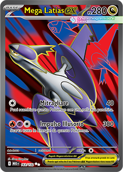 Mega Latias-ex - ultra rara - Near-mint - megaevoluzione - ita - full art 163 -132