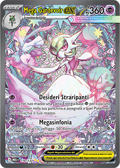 Mega Gardevoir-ex - rara ill. speciale - Near-mint - megaevoluzione - ita - full art 178 -132
