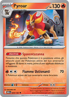 Pyroar - non comune - Near-mint - megaevoluzione - ita - 24 -132