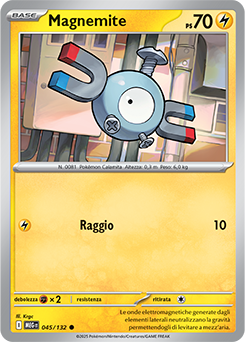 Magnemite - comune - Near-mint - megaevoluzione - ita - reverse 45 -132