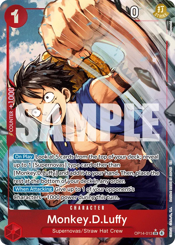 OP14-013 - OP14 - Monkey.D.Luffy - Near Mint - OP14 - ENG - super rara - Parallel Alt-Art