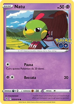 32/78-Natu - comune - Near-meat - pokemon go - ita -