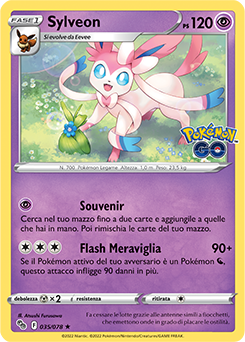 35/78-Sylveon - rara h - Near-meat - pokemon go - ita - Holo