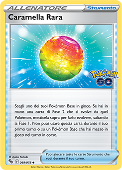 69/78-Caramella Rara - non comune - Near-meat - pokemon go - ita - reverse