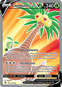 71/78-Exeggutor di Alola-V - ultrara v - Near-meat - pokemon go - ita - full art