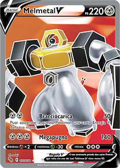 Melmetal-V - ultrarara v - Near-meat - pokemon go - ita - full art