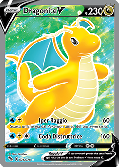 Dragonite-V - ultrarara v - Near-meat - pokemon go - ita - full art