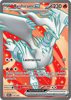 Reshiram-ex - ultra rara - Near-mint - fuoco bianco - ita - full art