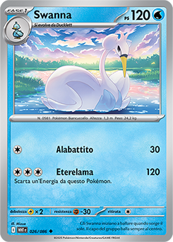 Swanna - non comune - Near-mint - fuoco bianco - ita - reverse master ball