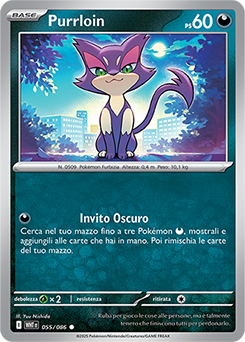 Purrloin - comune - Near-mint - fuoco bianco - ita - reverse poke ball