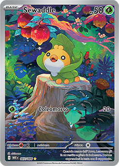 Sewaddle - rara illustrazione - Near-mint - fuoco bianco - ita - special