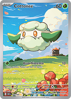 Cottonee - rara illustrazione - Near-mint - fuoco bianco - ita - special