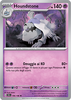 106/198-SVI-Houndstone - rara h - Near-meat - scarlatto e violetto - ita - holo