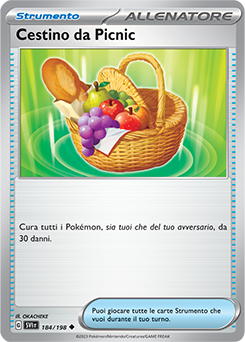 184/198-SVI-Cestino da Picnic - non comune - Near-meat - scarlatto e violetto - ita -