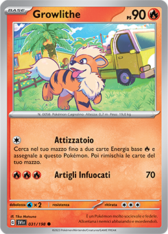 031/198-SVI-Growlithe - comune - Near-meat - scarlatto e violetto - ita -