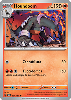 034/198-SVI-Houndoom - comune - Near-meat - scarlatto e violetto - ita -