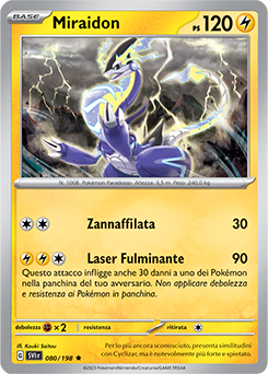 080/198-SVI-Miraidon - rara h - Near-meat - scarlatto e violetto - ita - holo