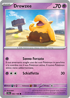 082/198-SVI-Drowzee - comune - Near-meat - scarlatto e violetto - ita -