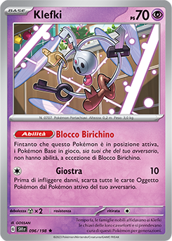 096/198-SVI-Klefki - rara h - Near-meat - scarlatto e violetto - ita -holo