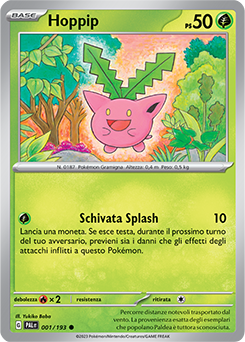 1/193-PAL-Hoppip - comune - Near-meat - evoluzione di paldea - ita -