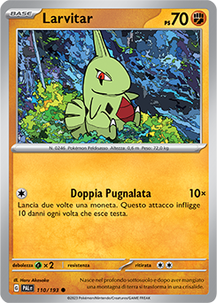 110/193-PAL-Larvitar - comune - Near-meat - evoluzione di paldea - ita