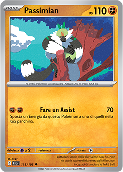 118/193-PAL-Passimian - non comune - Near-meat - evoluzione di paldea - ita - reverse