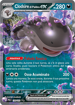 130/193-PAL-Paldean Clodsire ex - doppia rara - Near-meat - evoluzione a paldea - ita - special