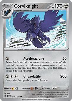148/193-PAL-Corviknight - non comune - Near-meat - evoluzione a paldea - ita -