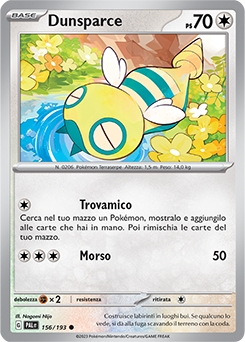 156/193-PAL-Dunsparce - comune - Near-meat - evoluzione a paldea - ita